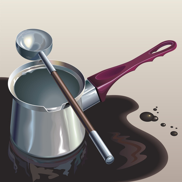 Poured coffee - Wektor, obraz
