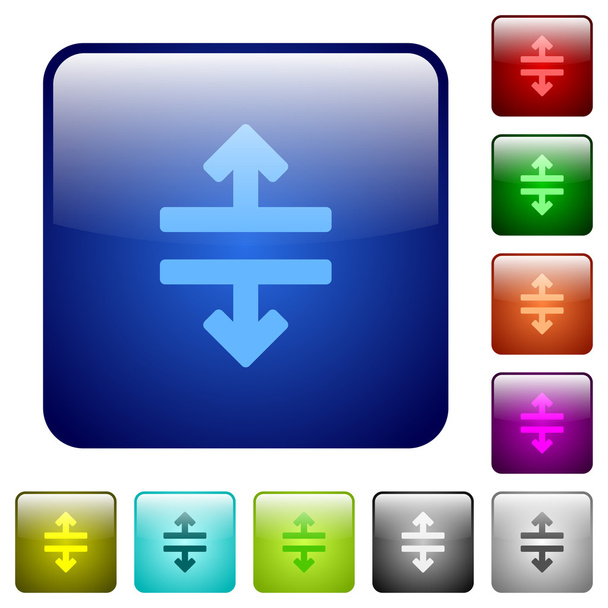 Cor horizontal dividir botões quadrados
 - Vetor, Imagem