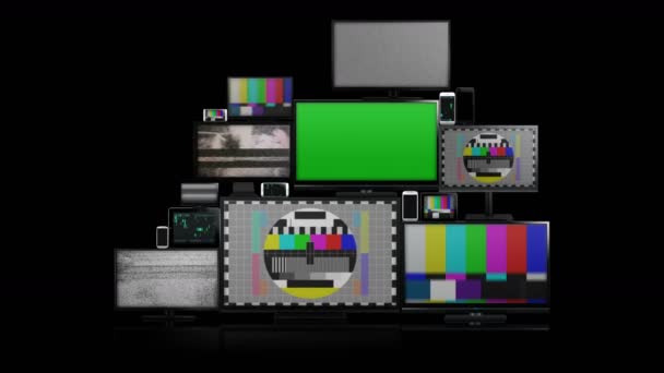 Many different types of screens with no signal - Footage, Video