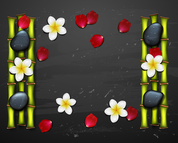 σπα φόντο με τροπικά λουλούδια - Διάνυσμα, εικόνα