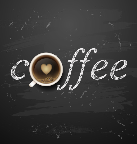 Hot Coffee cup on  background. - Vector, Image