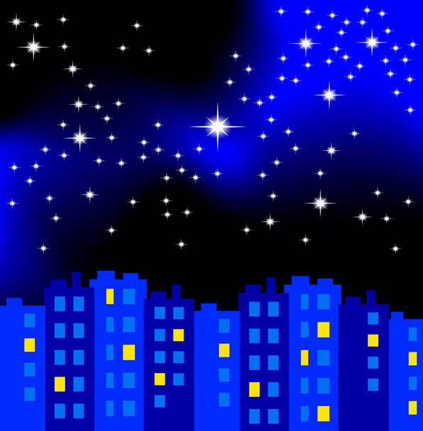 Ciudad de noche - Vector, Imagen