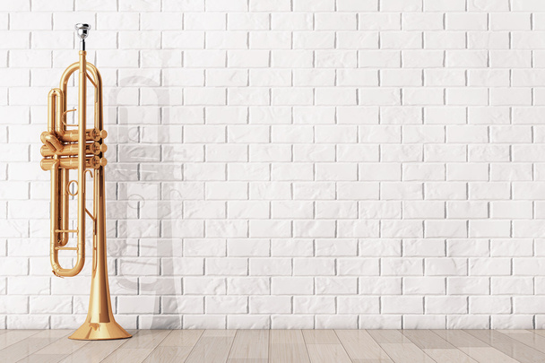 Polished Brass Trumpet - Фото, изображение