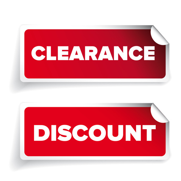 Clearance and discount vector label - Vector, Image