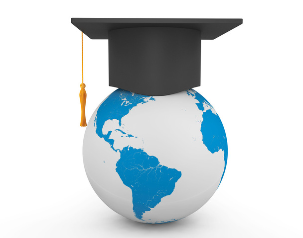 Capa Académica de Graduación con Earth Globe
 - Foto, Imagen