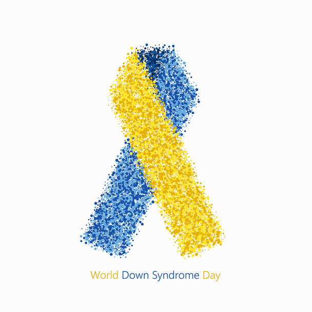 Vector world down syndrome day symbol on white - Vector, Image