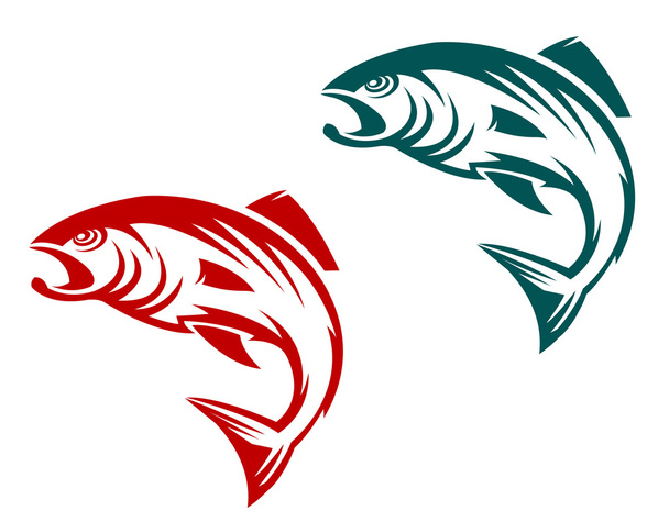 losos ryby maskot - Vektor, obrázek
