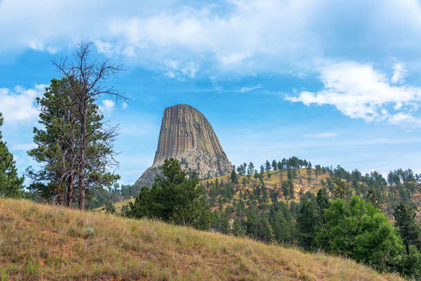 Devils Tower and Hills - Photo, Image
