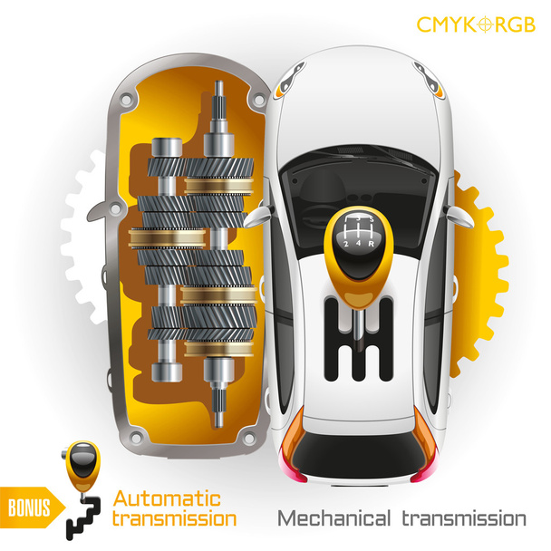 Car Transmission Gearbox - Vector, Image