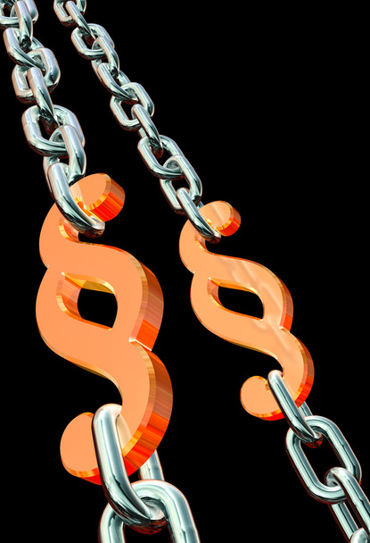 Law symbol, Paragraph chains - Foto, afbeelding