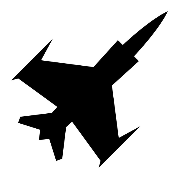 Ikone des Kampfjet-Vektors - Vektor, Bild