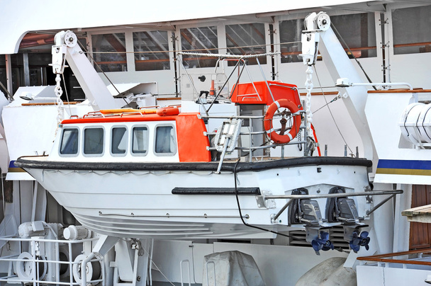 Safety lifeboat on deck - Photo, Image