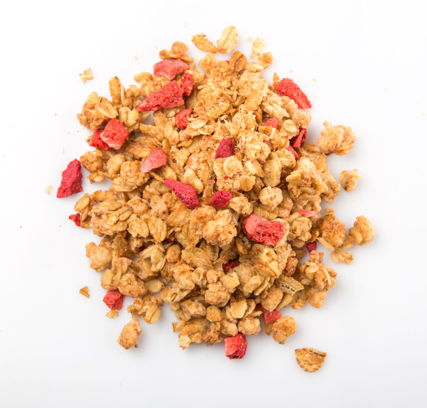 Cereal de desayuno con frambuesa seca
 - Foto, imagen