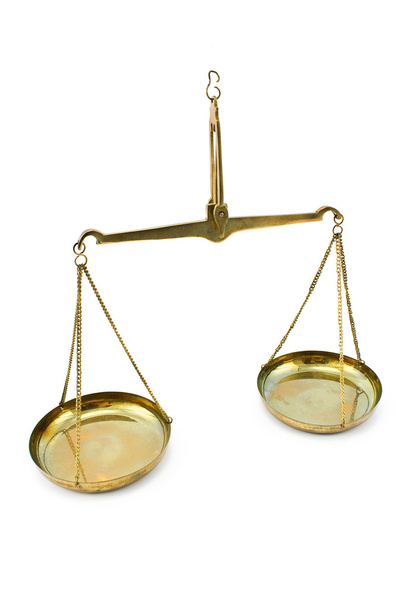 Golden balance scales - Foto, imagen