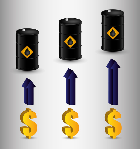 Oil price design - Vector, Image