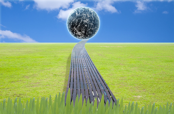 Earth in grass ideal for background - Photo, Image