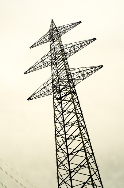 high power pole and sky - Photo, Image