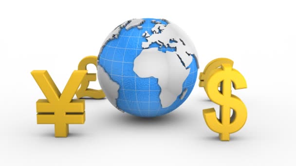 Světové měny otáčet kolem země - Záběry, video