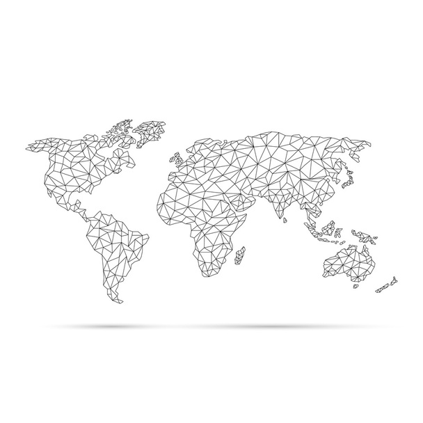 Vektor World Map vonal - Vektor, kép