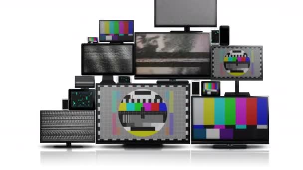 Many different types of screens with no signal - Footage, Video