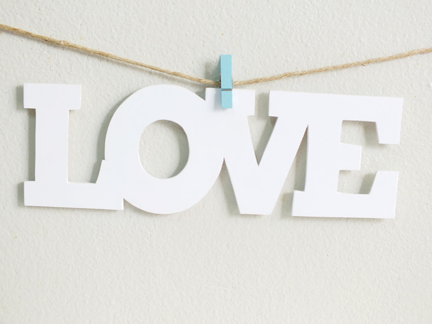 love word hanging with rope - Foto, Imagen