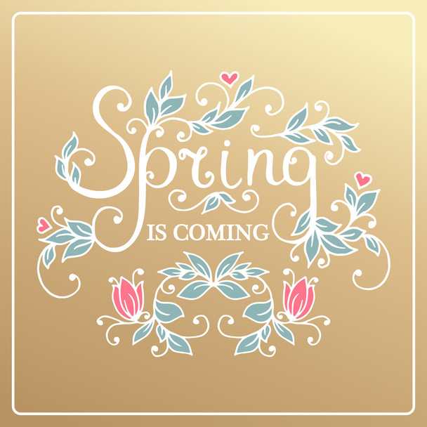 Wake up Spring is coming. - Vector, imagen