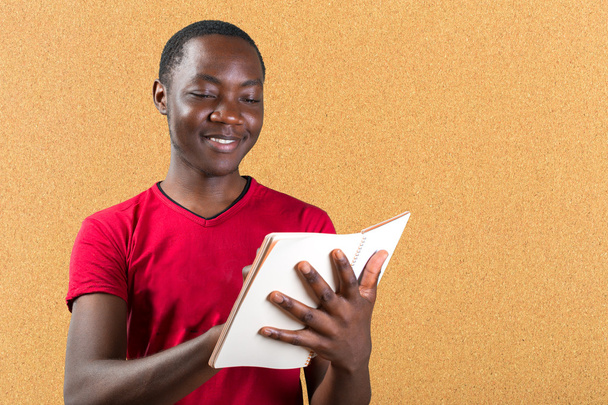 African American Male Holding Notepad - Foto, Imagem