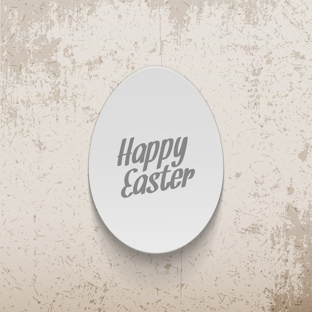Easter realistic paper Egg greeting Label - Vecteur, image
