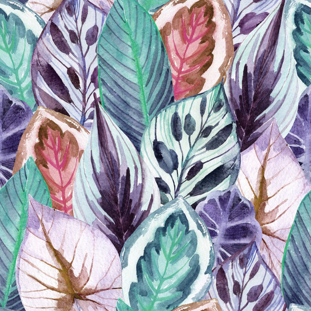 tropical leaves seamless pattern - Photo, Image
