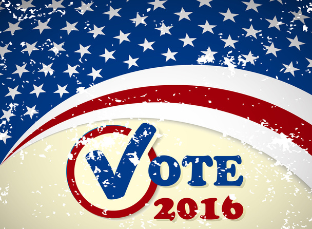 Präsidentschaftswahl in den USA 2016 Plakatvorlage - Vektor, Bild