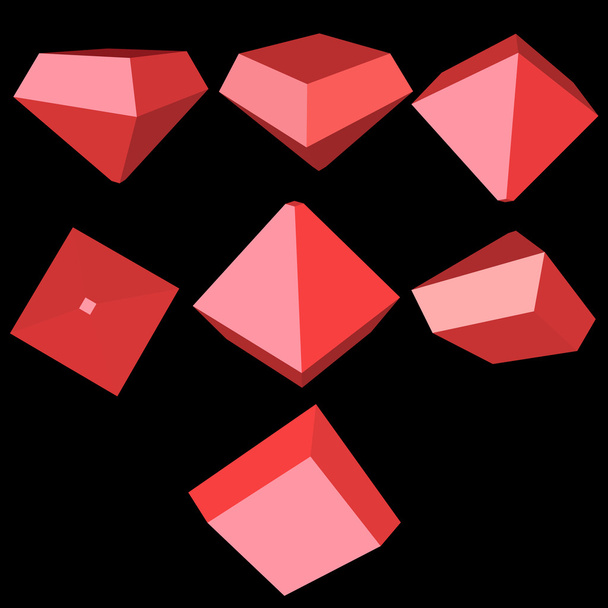 Векторний набір елементів дизайну алмазів
 - Вектор, зображення
