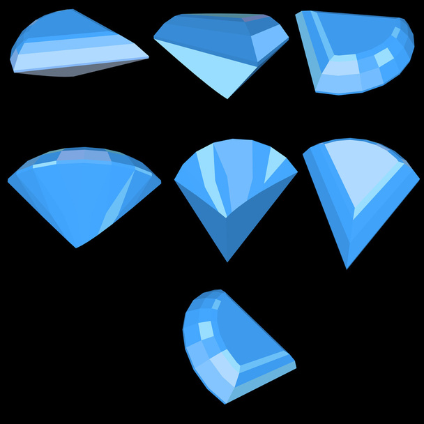 Vector set of diamond design elements - Vector, Image