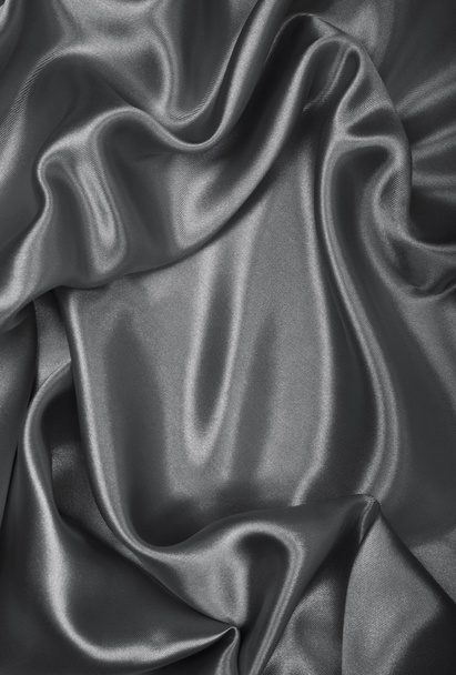 Smooth elegant grey silk as background  - Фото, зображення