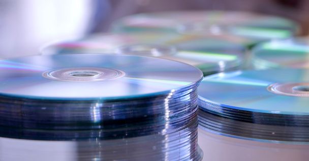 Blue cd stack - Photo, Image