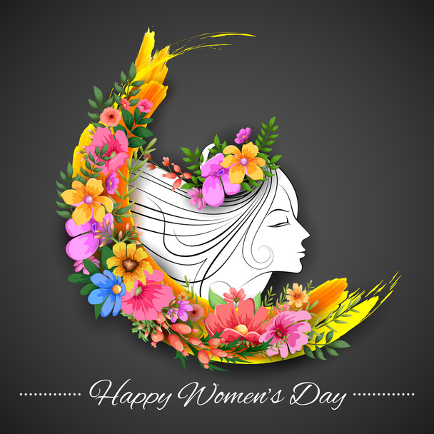 Happy Women Day greetings background - Vector, Imagen