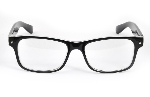 Modern glasses with reflection over white background - Zdjęcie, obraz