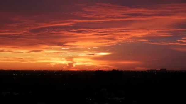 Rood oranje zonsondergang Fort Lauderdale - Video