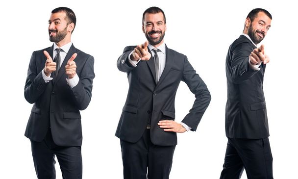 Businessman pointing to the front - Photo, Image