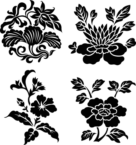 Floral swirl ornate pattern - Vector, Image