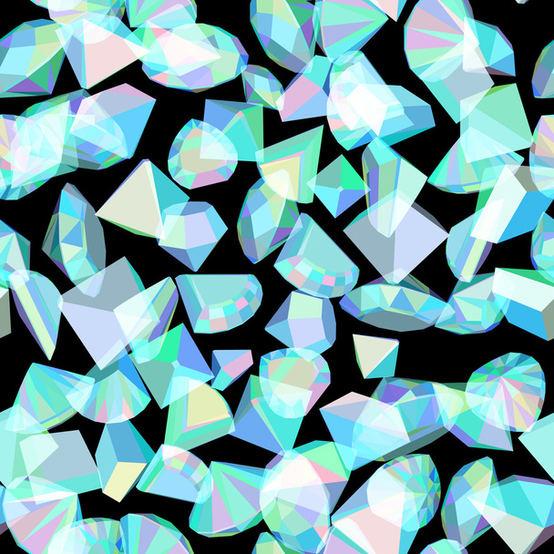 Διάνυσμα μοτίβο με χάντρες και κρύσταλλα διαμάντια - Διάνυσμα, εικόνα