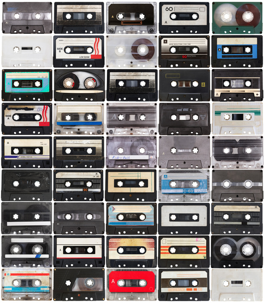 Collection of retro audio tapes - Photo, Image