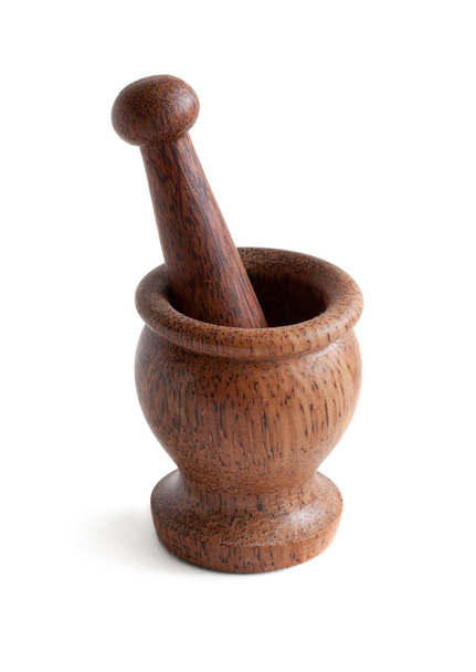 wooden mortar with pestle  - Photo, Image