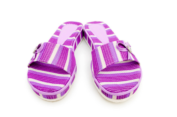 Zapatos coloridos de verano en blanco
 - Foto, imagen