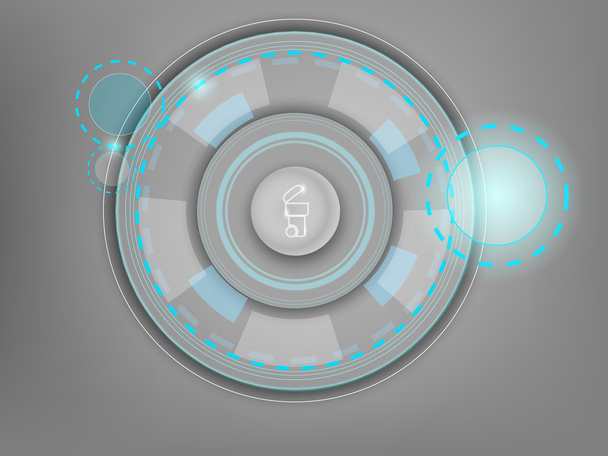  abstract interface with white button - Vetor, Imagem