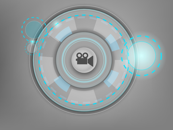  abstract interface with white button - Vector, Image