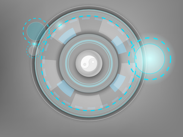  abstract interface with white button - Vector, imagen