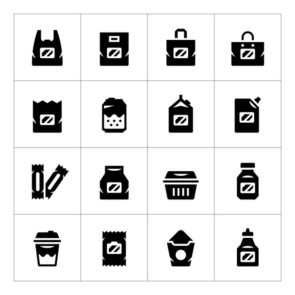 Set icons of package - Vector, Image