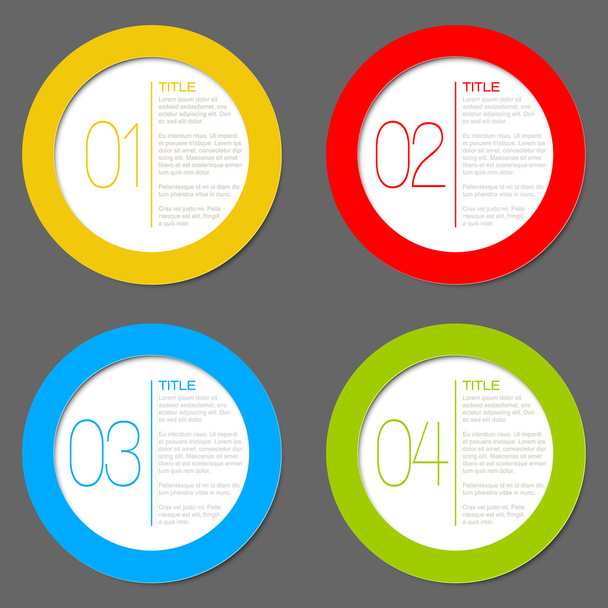 One two three four - vector progress icons - Vector, Image