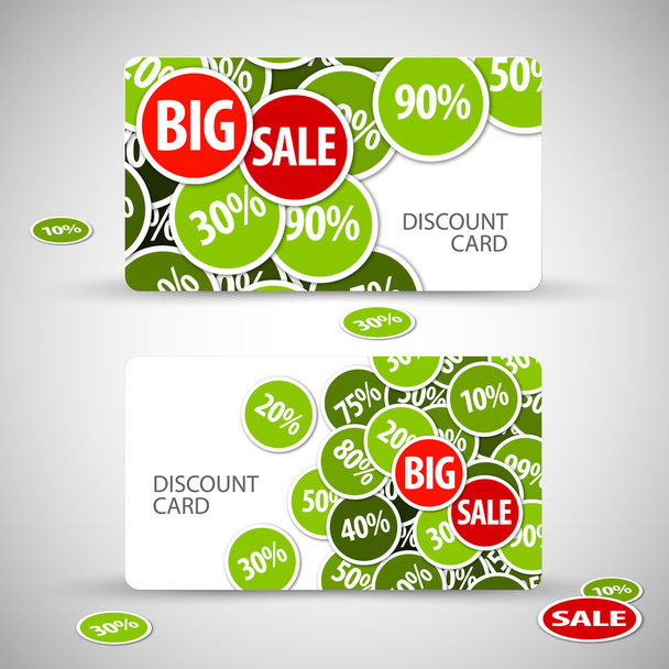 Set of big sale cards - Vector, afbeelding