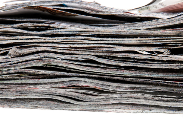 fatia (corte) pilha de jornais usados
 - Foto, Imagem
